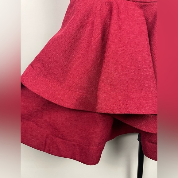 L’Atiste by Amy Red Embroidery Sheer Bust Tiered Skirt Dress - Picture 4 of 7